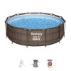 Bestway MYKONOS LUX rattan hatású fémvázas medence szett 366 x 100 cm
