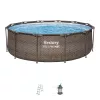 Bestway MYKONOS LUX homokszűrős vízforgatóval rattan hatású fémvázas medence szett 366 x 100 cm