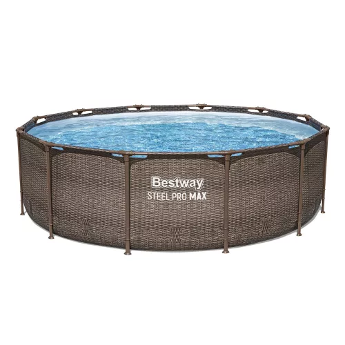Bestway MYKONOS LUX homokszűrős vízforgatóval rattan hatású fémvázas medence szett 366 x 100 cm