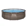 Bestway MYKONOS LUX homokszűrős vízforgatóval rattan hatású fémvázas medence szett 366 x 100 cm