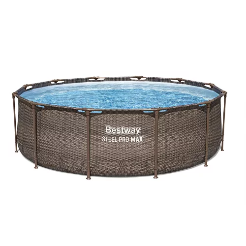 Bestway MYKONOS LUX homokszűrős vízforgatóval rattan hatású fémvázas medence szett 366 x 100 cm