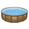 Bestway EVIA Vista rattan hatású fémvázas medence szett 488 x 122 cm