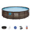 Bestway BORA BORA rattan hatású fémvázas medence szett 549 x 122 cm