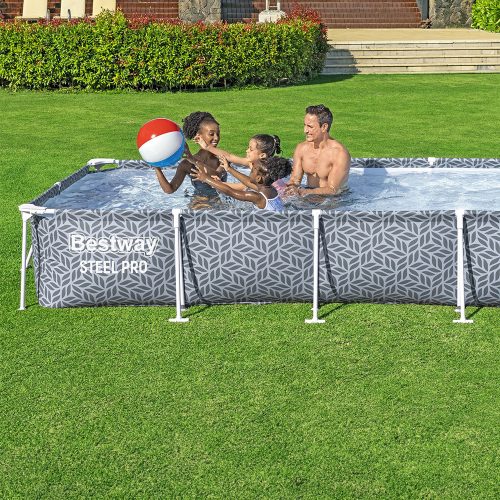 Bestway Turqouise Bay szögletes fémvázas medence szett 366 x 201 x 66 cm
