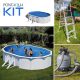 PONTAQUA KIT 6 fémfalas családi medence szett 6,1 x 3,75 x 1,2 m