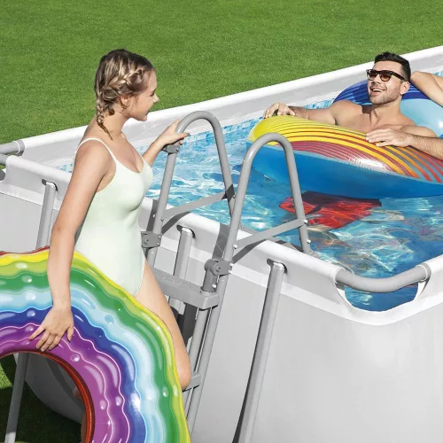 Bestway TAJVAN szögletes fémvázas medence szett 488 x 244 x 122 cm