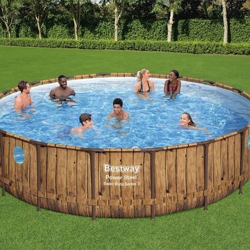 Bestway BORA BORA rattan hatású fémvázas medence szett 549 x 122 cm