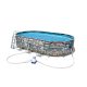Bestway Korzika Comfort Jet ovális fémvázas medence szett 610 x 366 x 122 cm