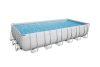 Bestway Szírosz szögletes, fémvázas medence szett  7.32m x 3.66m x 1.32m