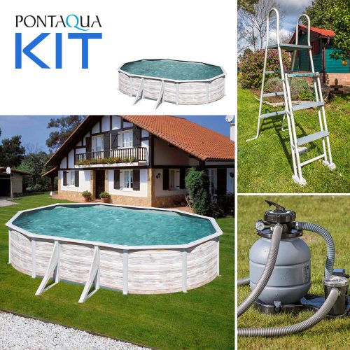 PONTAQUA KIT NORDIC fémfalas családi medence szett 500 x 300 x 120 cm