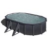 PONTAQUA KIT GRAPHITE fémfalas családi medence szett 500 x 300 x120 cm