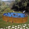 PONTAQUA KIT WOOD fémfalas családi medence szett 500 x 300 x 120 cm