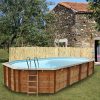 PONTAQUA TIMBER ovális fa medence 620 x 395 x 136 cm