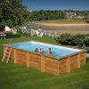 PONTAQUA TIMBER szögletes fa medence 4,20 x 2,70 x 1,17 m