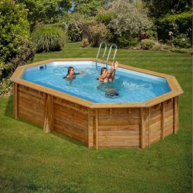 PONTAQUA TIMBER ovális fa medence 7,55 x 4,56 x 1,46 m