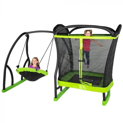 Első Játszóterem 130 cm széles trambulin, 80 cm széles hintával