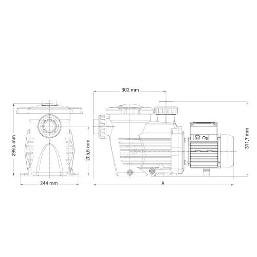 Hayward Szivattyú K-FLO 25,7 m³/h 1~ D63