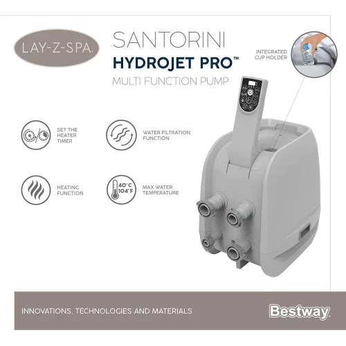 Lay-Z-Spa  Santorini Hydrojet Pro masszázsmedence 216 cm x 80 cm