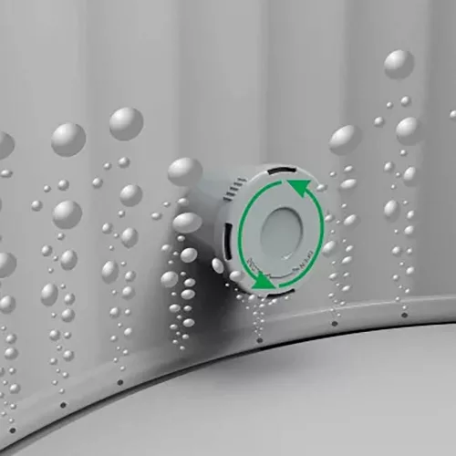 Avenli Nice barna rattan mintás felfújható pezsgőfürdő, 204 × 70 cm, 1000 liter