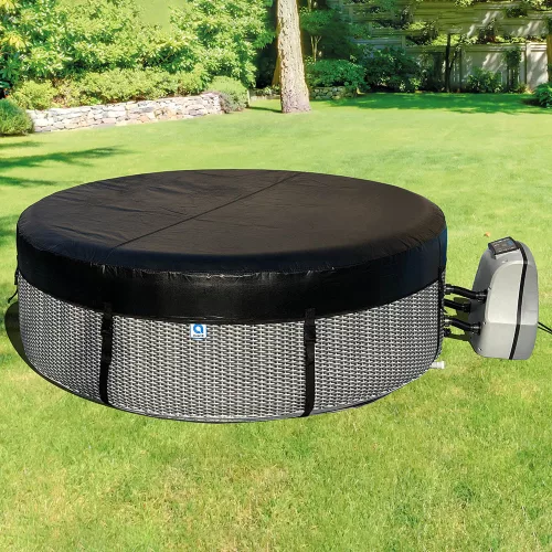 Avenli Venice szürke rattan mintás felfújható pezsgőfürdő, 204 × 70 cm, 1000 liter