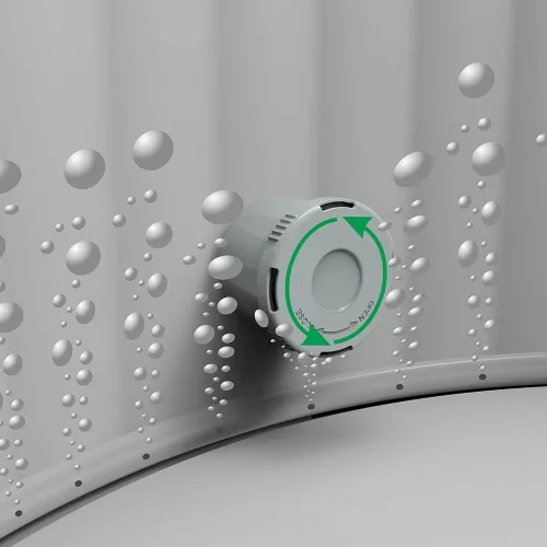 Avenli Venice szürke rattan mintás felfújható pezsgőfürdő, 204 × 70 cm, 1000 liter