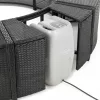 Lay-Z-Spa kör alakú rattan pezsgőfürdő bútor, 180 cm, fekete