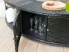 Lay-Z-Spa kör alakú rattan pezsgőfürdő bútor, 180 cm, fekete