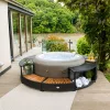 Lay-Z-Spa kör alakú rattan pezsgőfürdő bútor, 200 cm, fekete