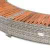 Lay-Z-Spa kör alakú rattan pezsgőfürdő bútor, 200 cm, szürke