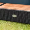 Lay-Z-Spa négyzet alakú rattan pezsgőfürdő bútor, 188 cm, fekete