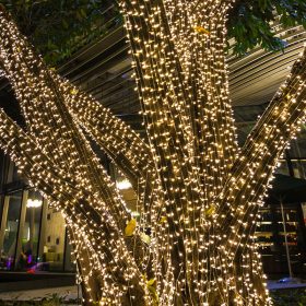   Kültéri toldható fényfüzér, Meleg fehér, 50 LED, 5 méter