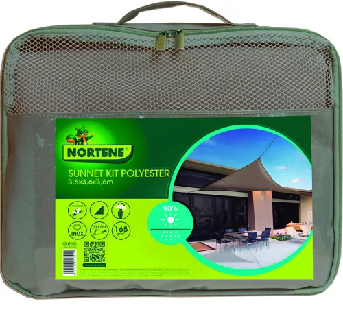 SUNNET KIT POLYESTER napvitorla barna 3,6x3,6x3,6 m