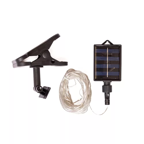 Dekortrend Napelemes fényfüzér, 70 LED, meleg fehér, csíptetővel