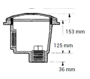 Fenékürítő betonos medencéhez 1 1/2"