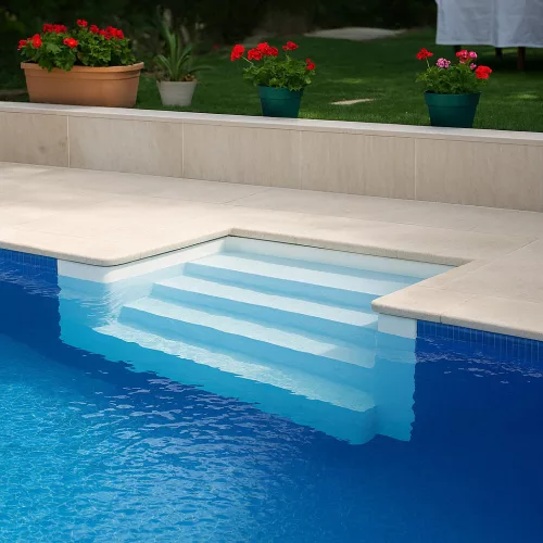 TIERRA SAND  POOL süllyesztett ovális medence 5,0 x 3,0 x 1,5 m, homok színű fóliával