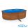 Pontaqua Family Pool ovális 490 x 360 x120 cm, fa mintás, 0,4mm PVC fólia, 2 gégecső, szkimmer, befúvó