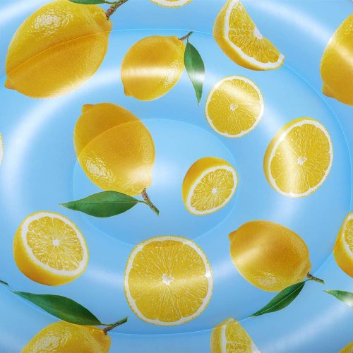 Citrom formájú és mintájú matrac, 1,76 x 1,22m