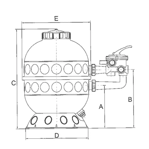 6 m³/h D400 homokszűrős tartály