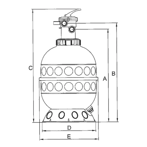 10 m³/h D500 homokszűrős tartály