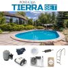 TIERRA BLUE POOL süllyesztett ovális  medence szett 500 x 300 x 150 cm 
