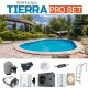 TIERRA PRO BLUE POOL süllyesztett ovális medence szett 500 x 300 x 150 cm