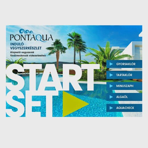 Pontaqua START SET induló vegyszerkészlet családi medencéhez