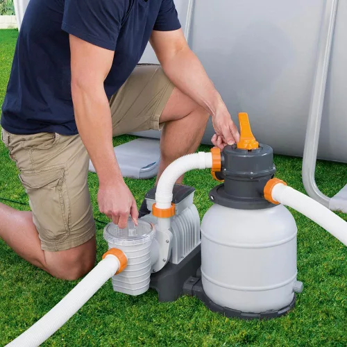 Flowclear Homokszűrős vízforgató 5,6 m³/h, ChemConnect vegyszeradagolóval