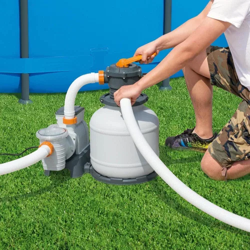 Flowclear Homokszűrős vízforgató 8 m³/h ChemConnect vegyszeradagolóval
