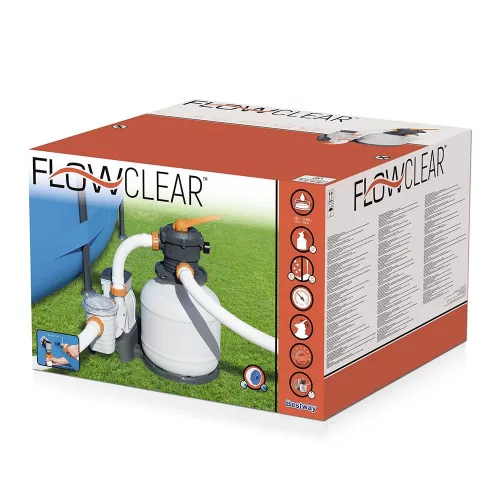 Flowclear Homokszűrős vízforgató 8 m³/h ChemConnect vegyszeradagolóval