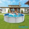 Pontaqua Family Pool KIT WHITE kerek fémfalas családi medence szett 300 x 120 cm