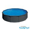 Pontaqua Family Pool KIT ANTRACIT kerek fémfalas családi medence szett 460 x 120 cm