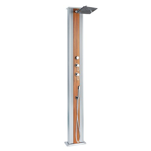 DADA PIÚ egyenes aluminium szolárzuhany, 40 l-es, fa mintás